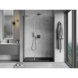 Sprchové dveře Mexen Mist-H L s pravými panty 120 cm, průhledné, stříbrná - 8A5L-120-001-95-00-P