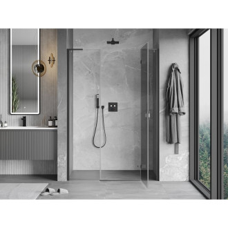 Sprchové dveře Mexen Mist-H L s pravými panty 145 cm, průhledné, stříbrná - 8A5L-145-001-95-00-P