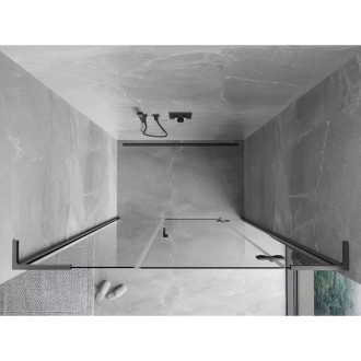 Sprchové dveře Mexen Mist-H L s pravými panty 145 cm, průhledné, stříbrná - 8A5L-145-001-95-00-P