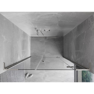 Mexen Mist-H L drzwi prysznicowe uchylne prawe 125 cm, transparent, nikiel szczotkowany - 8A5L-125-001-97-00-P