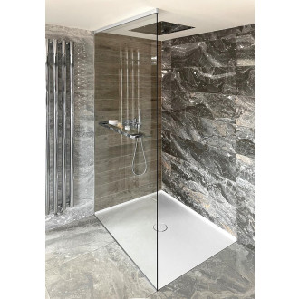 ARCHITEX sada pro neviditelné uchycení skla, podlaha-stěna-strop, 1615x2600mm, leštěný hliník