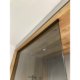 ARCHITEX sada pro neviditelné uchycení skla, podlaha-stěna-strop, 1615x2600mm, černá mat