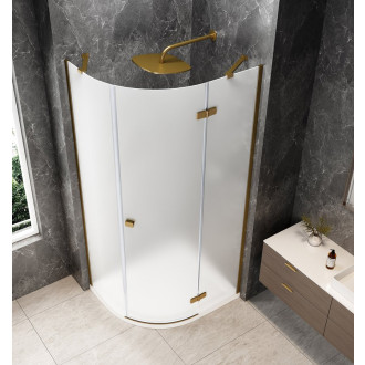 GLOBE GOLD MATT čtvrtkruhový sprchový kout 1000x900mm, matné sklo, pravé