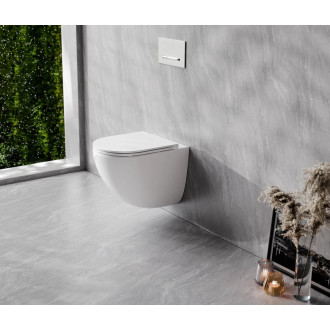 Závěsné WC ASPEN ERGO WHITE s FLAT sedátkem Soft-close, kapotované