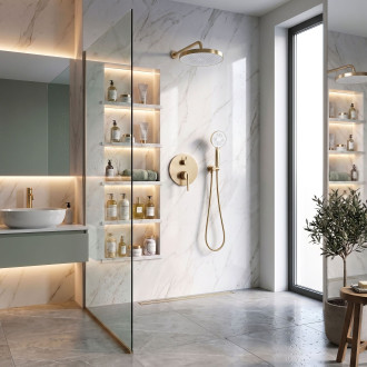 Podomítková sprchová sada Rea Grace Brush Copper + BOX