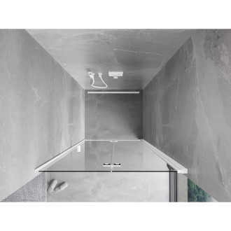 Mexen Mist-F drzwi prysznicowe składane prawe 70 cm, transparent, białe - 8A6-070-000-20-00-P