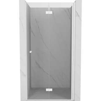 Sprchové dveře Mexen Mist-F pravé skládací 80 cm, průhledné, bílé - 8A6-080-000-20-00-P