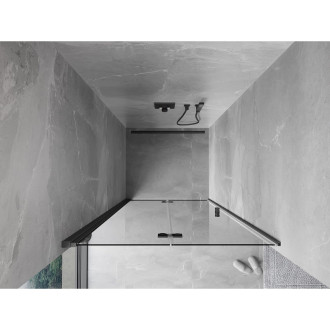 Mexen Mist-F drzwi prysznicowe składane lewe 75 cm, transparent, gun gray szczotkowany - 8A6-075-000-66-00-L