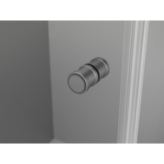 Sprchové skládací dveře Mexen Mist-F levé 100 cm, průhledné, kartáčované v barvě gun gray - 8A6-100-000-66-00-L