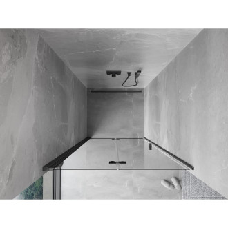 Mexen Mist-F drzwi prysznicowe składane lewe 110 cm, transparent, gun gray szczotkowany - 8A6-110-000-66-00-L