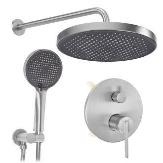 Rea Grace Brush Nickel + BOX Podomítková sprchová sada REA-P4404