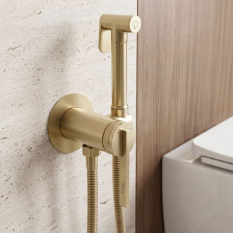 Podomítková bidetová baterie Rea Grace Brush Gold