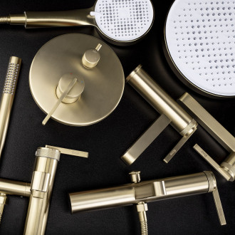 Podomítková bidetová baterie Rea Grace Brush Gold