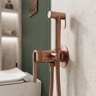 Podomítková bidetová baterie Rea Grace Brush Copper