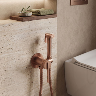 Podomítková bidetová baterie Rea Grace Brush Copper