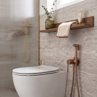 Podomítková bidetová baterie Rea Grace Brush Copper