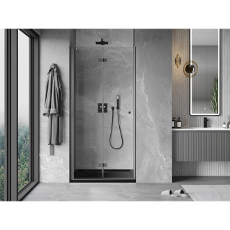 Mexen Mist-F drzwi prysznicowe składane lewe 60 cm, transparent, gun metal - 8A6-060-000-95-00-L