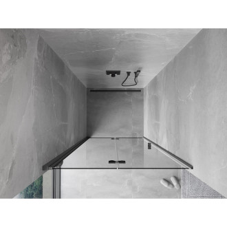 Mexen Mist-F drzwi prysznicowe składane lewe 80 cm, transparent, gun metal - 8A6-080-000-95-00-L