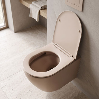 Závěsná WC mísa REA Carlo Mini Tornado Mocca Matt