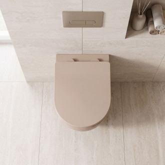 Závěsná WC mísa REA Carlo Mini Tornado Mocca Matt