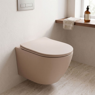 Závěsná WC mísa REA Carlo Mini Tornado Mocca Matt