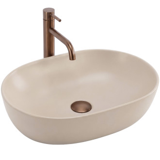 Sada Závěsné WC Focus + Umyvadlo na Desku Rea Focus Taupe
