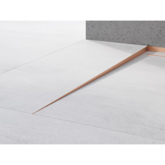 Mexen Line-B listwa spadkowa podłogowa 120 cm lewa, miedź szczotkowana - 186501120L