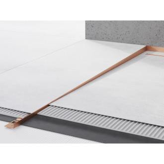 Mexen Line-B listwa spadkowa podłogowa 120 cm lewa, miedź szczotkowana - 186501120L