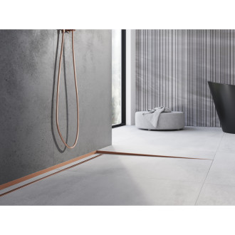 Mexen Line-B listwa spadkowa podłogowa 120 cm prawa, miedź szczotkowana - 186501120R