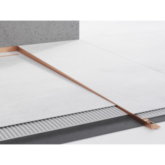 Mexen Line-B listwa spadkowa podłogowa 180 cm prawa, miedź szczotkowana - 186501180R
