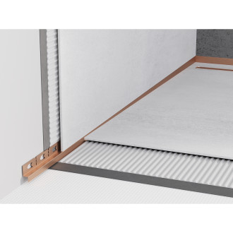 Mexen Line-B listwa spadkowa przyścienna 120 cm lewa, miedź szczotkowana - 186502120L