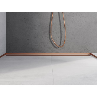 Mexen Line-B listwa brodzikowa czołowa 130 cm, miedź szczotkowana - 186503130U