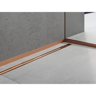 Mexen Line-B listwa brodzikowa czołowa 130 cm, miedź szczotkowana - 186503130U