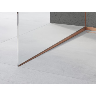 Mexen Line-B listwa spadkowa do szkła 120 cm lewa, miedź szczotkowana - 186504120L