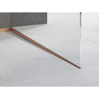Mexen Line-B listwa spadkowa do szkła 120 cm prawa, miedź szczotkowana - 186504120R