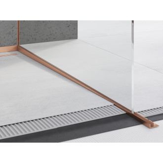 Mexen Line-B listwa spadkowa do szkła 120 cm prawa, miedź szczotkowana - 186504120R