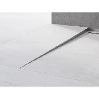 Mexen Line-B listwa spadkowa podłogowa 180 cm lewa, gun gray szczotkowany - 186601180L