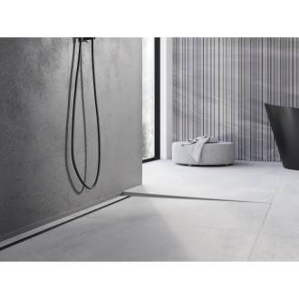 Mexen Line-B listwa spadkowa podłogowa 180 cm prawa, gun gray szczotkowany - 186601180R