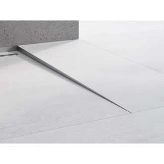 Mexen Line-B listwa spadkowa podłogowa 180 cm prawa, gun gray szczotkowany - 186601180R