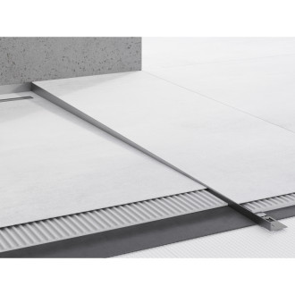 Mexen Line-B listwa spadkowa podłogowa 180 cm prawa, gun gray szczotkowany - 186601180R