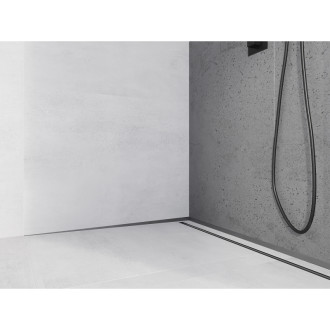 Mexen Line-B listwa spadkowa przyścienna 120 cm lewa, gun gray szczotkowany - 186602120L