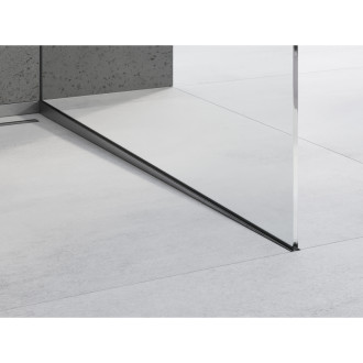 Mexen Line-B listwa spadkowa do szkła 120 cm prawa, gun gray szczotkowany - 186604120R