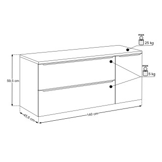 Comad SET-SOG B GREEN 140CM LB Nábytková sestava 140 cm s deskou a zrcadlovou skříňkou