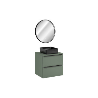 Comad SET-SOG B GREEN 60CM UN SLIM-BL LU Nábytková sestava 60 deska, umyvadlo a zrcadlo