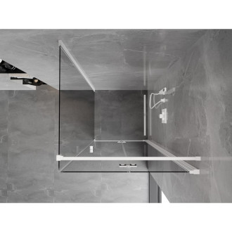 Sprchový kout Mexen Mist-F skládací pravý 75 x 75 cm, průhledný, bílý - 8A6T-075-075-20-00-P