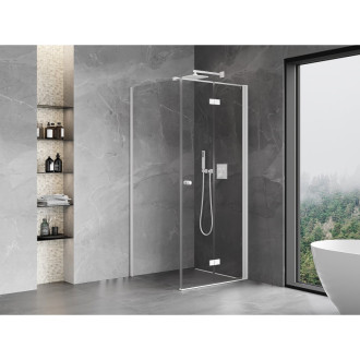 Sprchový kout Mexen Mist-F skládací pravý 85 x 85 cm, průhledný, bílý - 8A6T-085-085-20-00-P