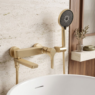 Koupelnová baterie PREMIUM REA Maxim Brush Gold