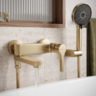 Koupelnová baterie PREMIUM REA Maxim Brush Gold