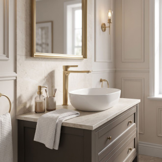 Umyvadlová baterie PREMIUM REA Maxim Brush Gold High