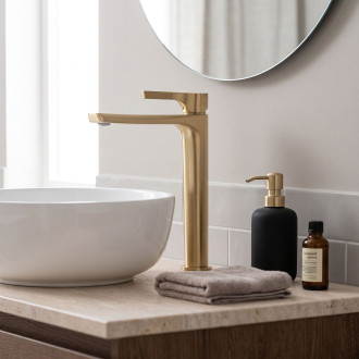 Umyvadlová baterie PREMIUM REA Maxim Brush Gold High